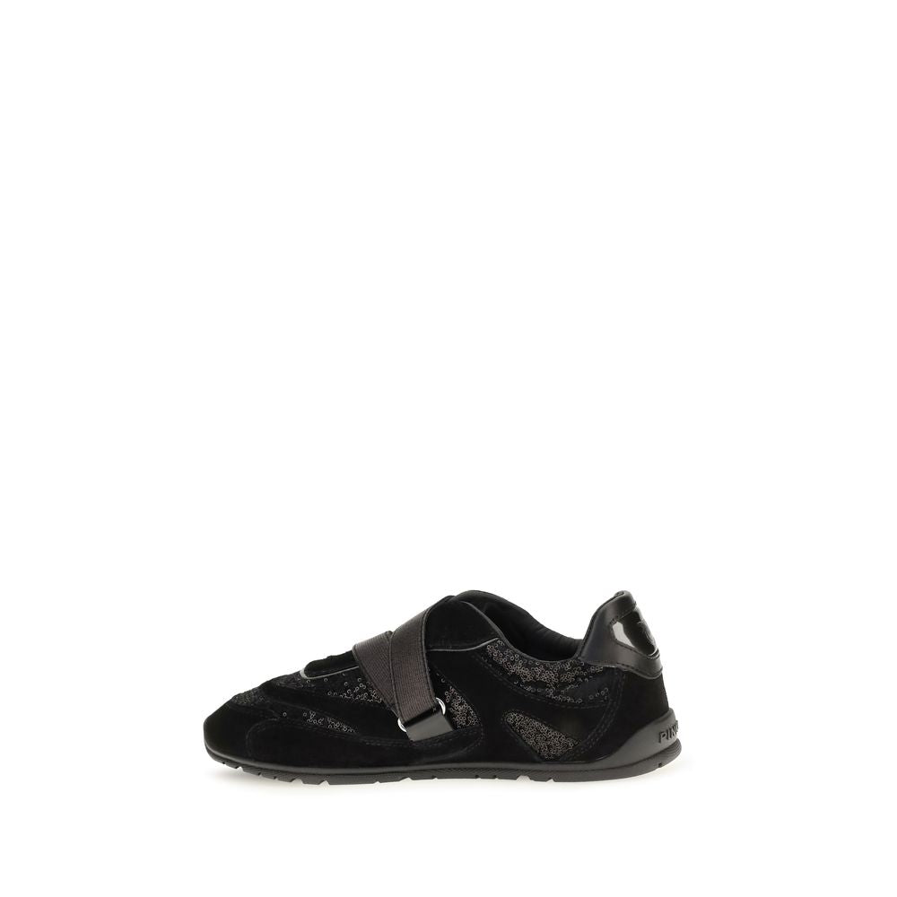 PINKO Schwarze Wildleder-Sneaker im Athletic-Stil