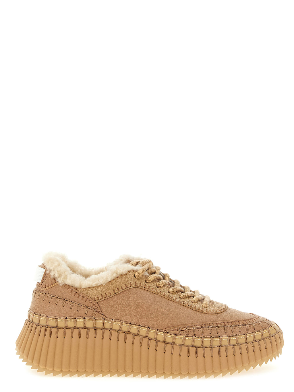 Chloé Beige Lammleder Chunky Sneaker