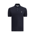Brunello Cucinelli Blaues Baumwoll-Polohemd