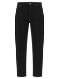 Brunello Cucinelli Schwarze Baumwoll-Jeans mit geradem Bein