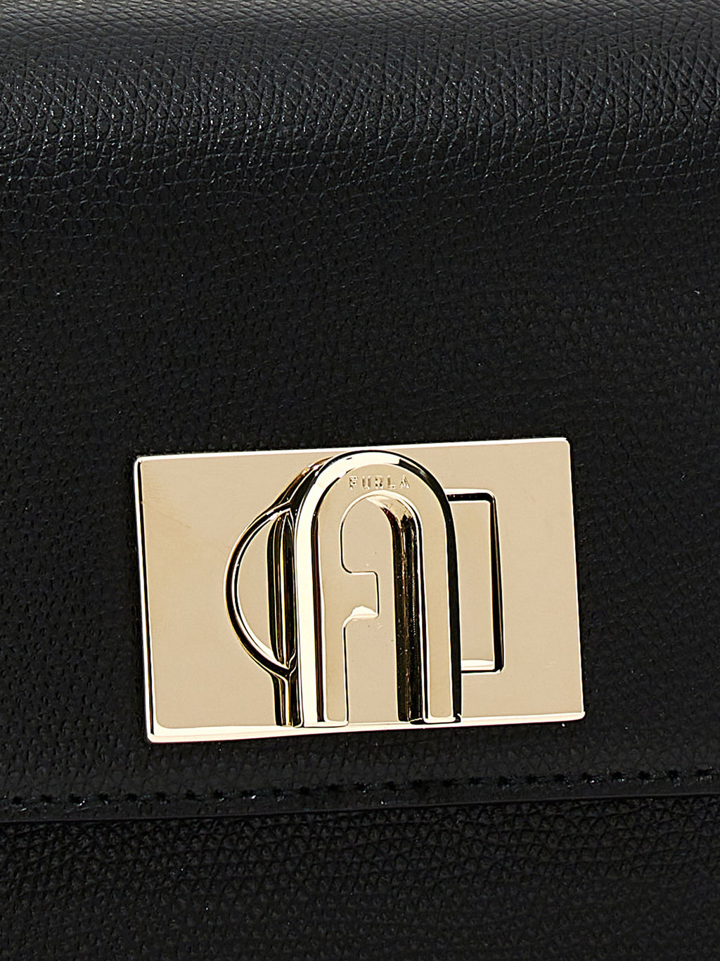 Furla Schwarze Leder Umhängetasche