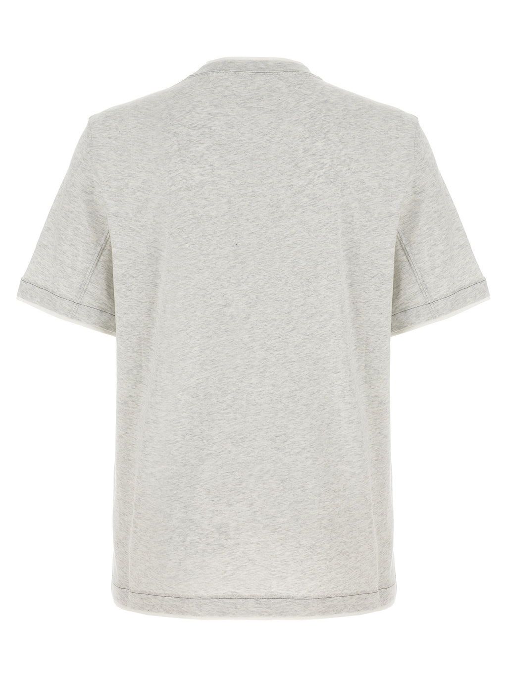 Brunello Cucinelli Graues Baumwoll-T-Shirt