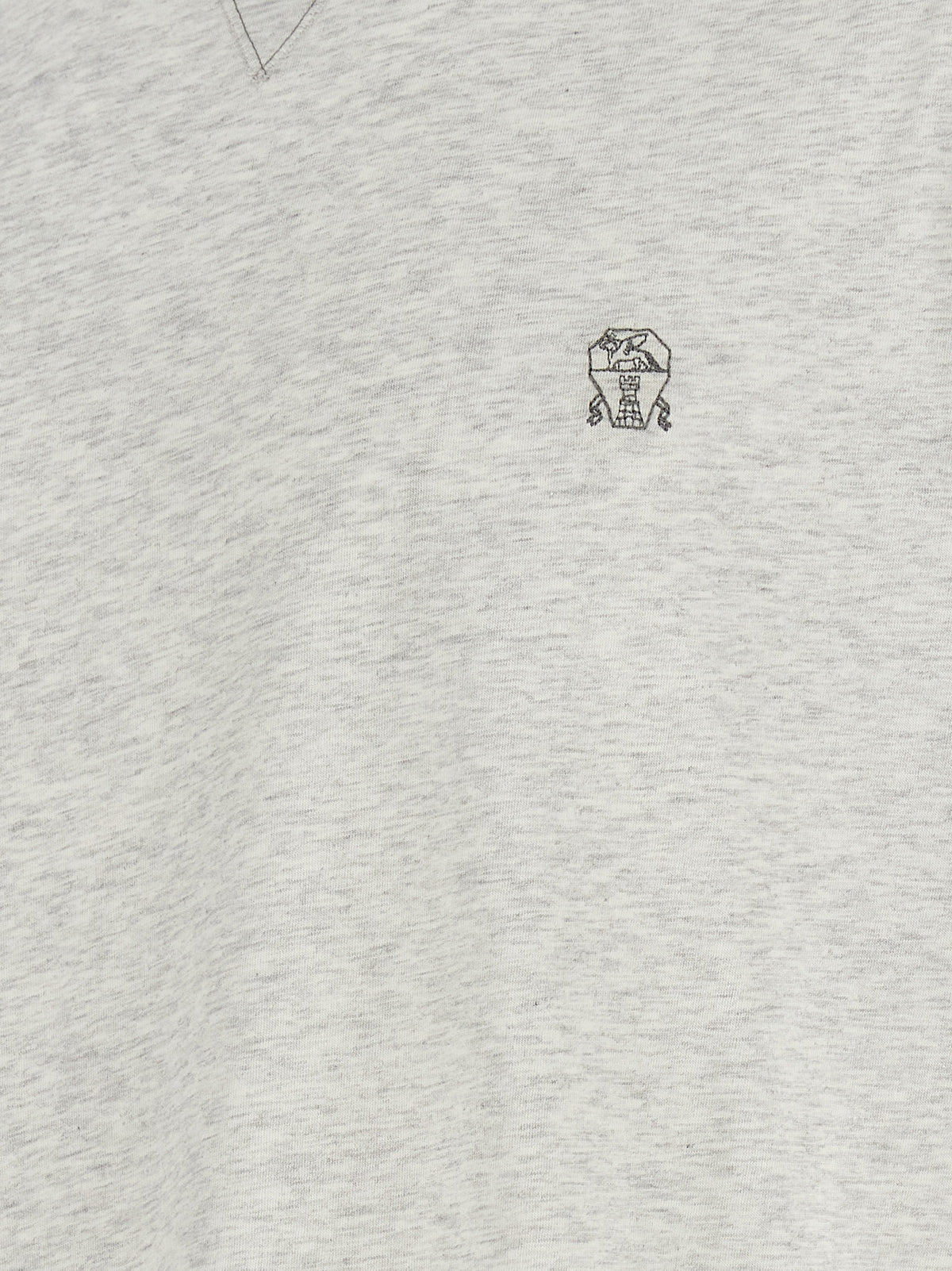 Brunello Cucinelli Graues Baumwoll-T-Shirt
