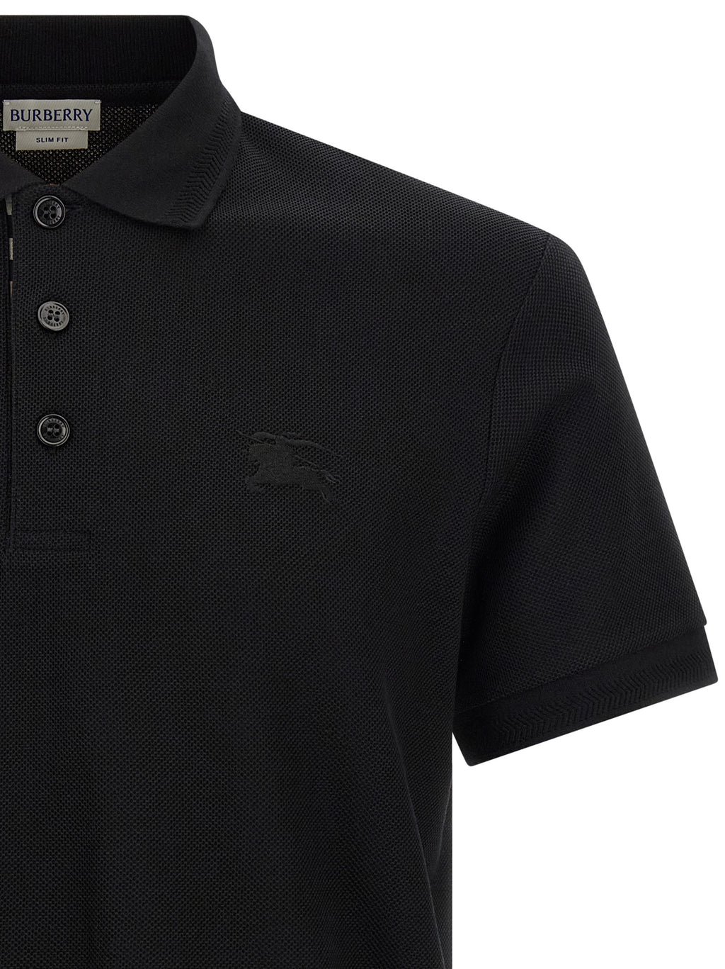 Burberry Schwarzes Baumwoll-Poloshirt