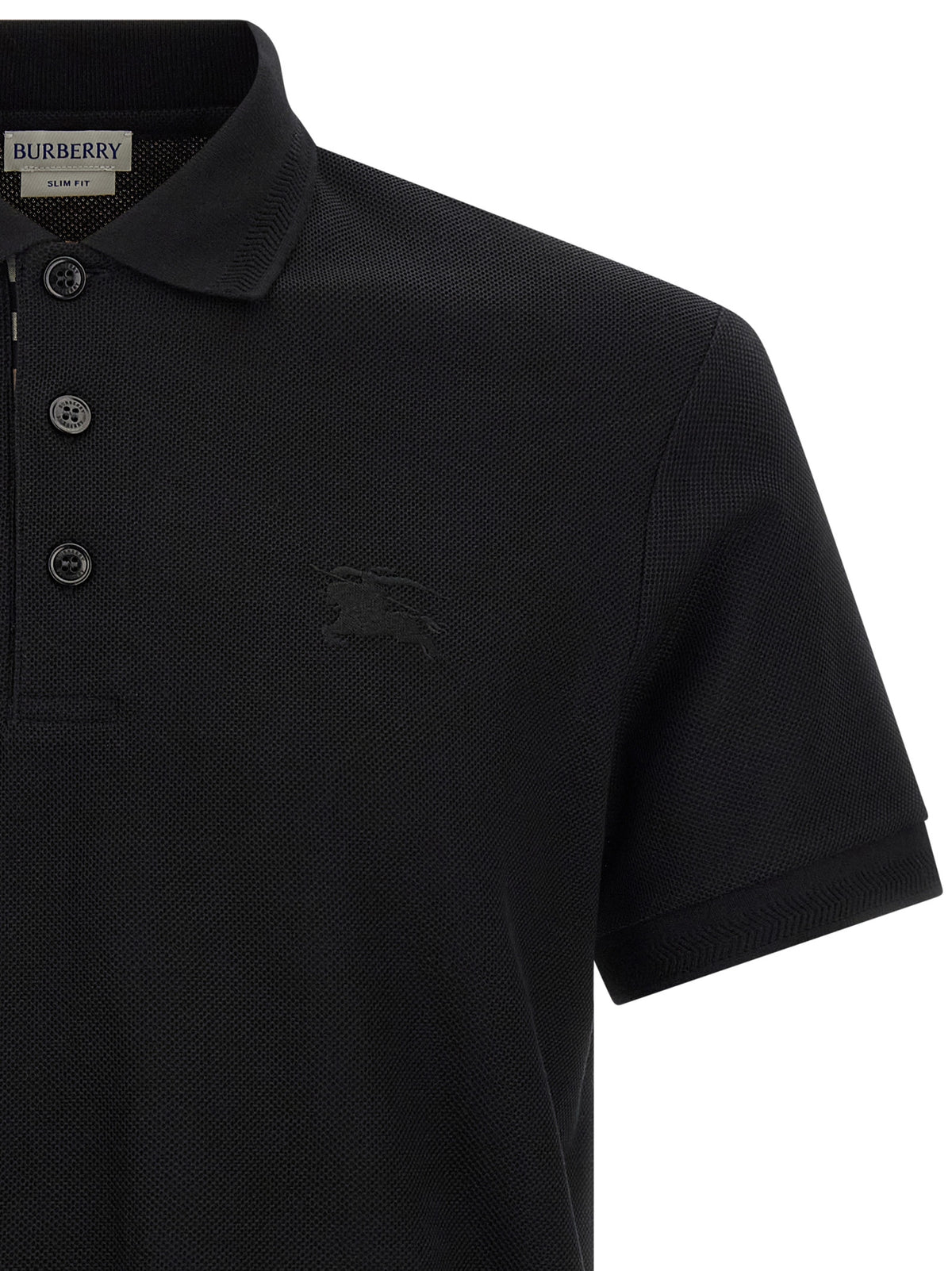 Burberry Schwarzes Baumwoll-Poloshirt
