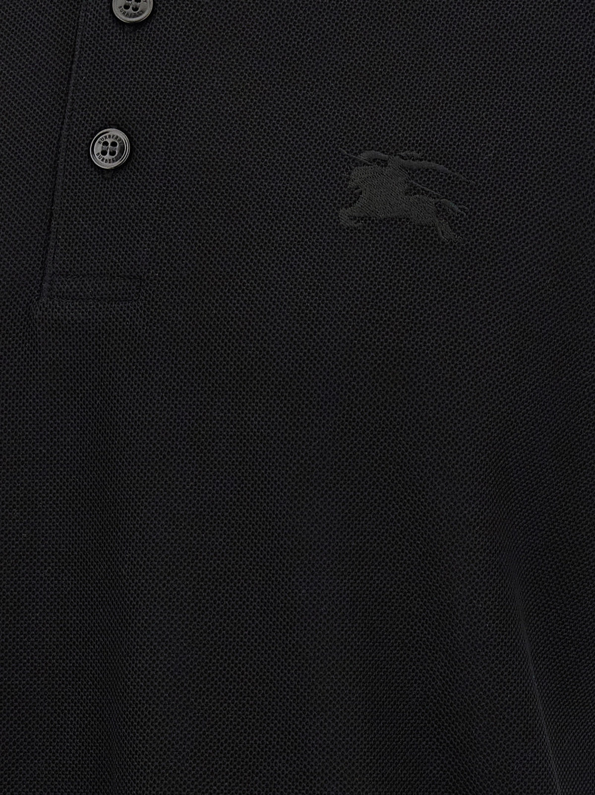 Burberry Schwarzes Baumwoll-Poloshirt