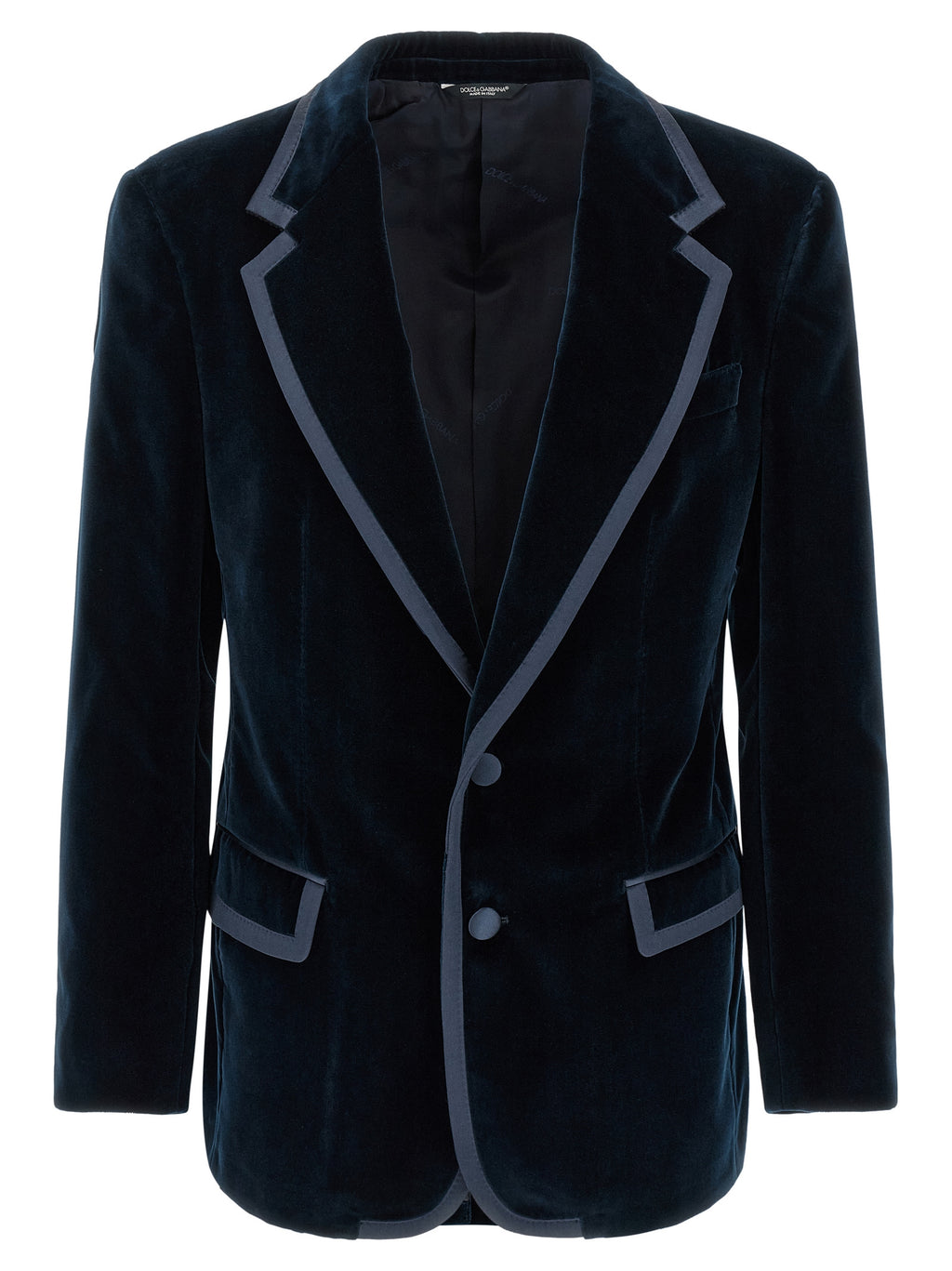 Dolce & Gabbana Blauer Baumwollblazer