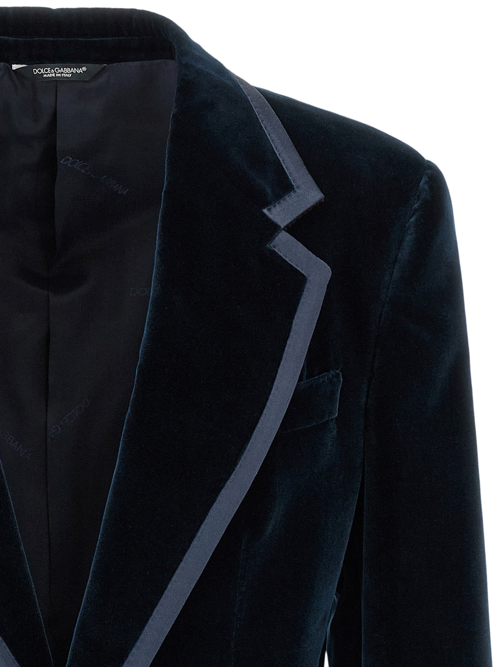 Dolce & Gabbana Blauer Baumwollblazer