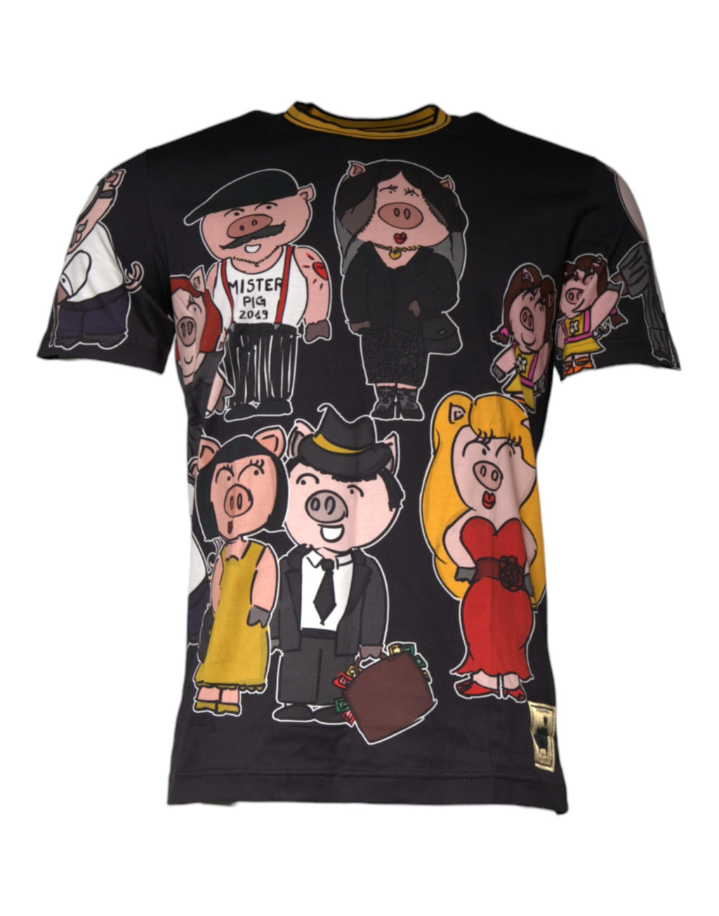 Dolce & Gabbana Schwarzes Baumwoll-T-Shirt