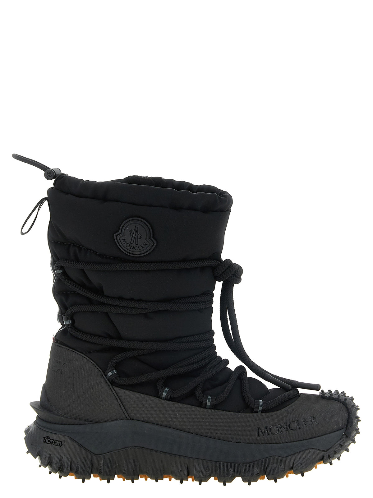 Moncler Schwarze Schnürstiefel aus Polyamid