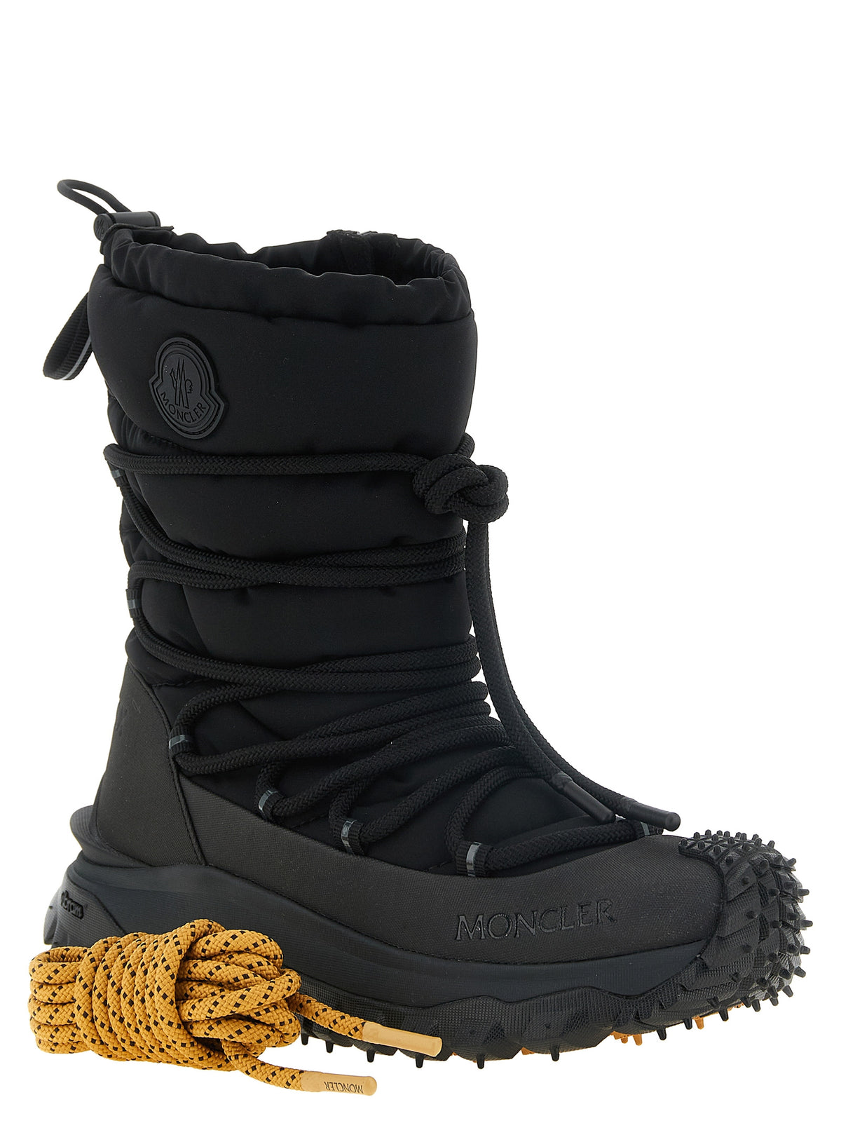 Moncler Schwarze Schnürstiefel aus Polyamid
