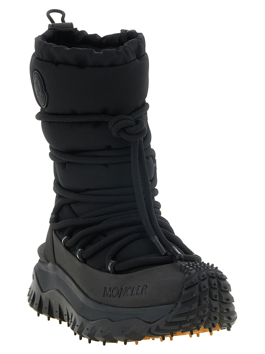 Moncler Schwarze Schnürstiefel aus Polyamid