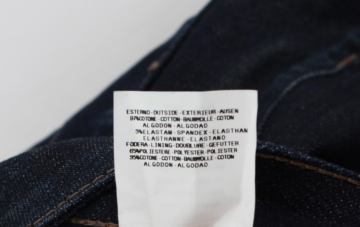 Blue Cotton Stretch Slim Fit Jeans