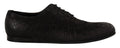 Dolce & Gabbana Schwarzes Kaimanleder Herren Oxford Schuhe
