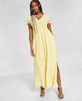 Bar III Petite Sommerkleid mit V-Ausschnitt und Seitenschlitzen