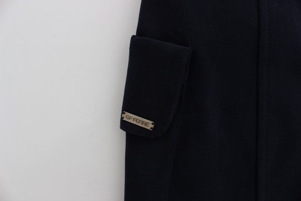 Blue Cotton Denim Mini Skirt