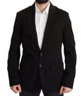 Dolce & Gabbana Schwarzer einreihiger Wollmantel Blazer