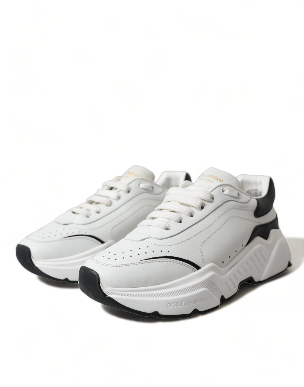 Dolce & Gabbana Weiß Schwarz Low Top Daymaster Turnschuhe Schuhe