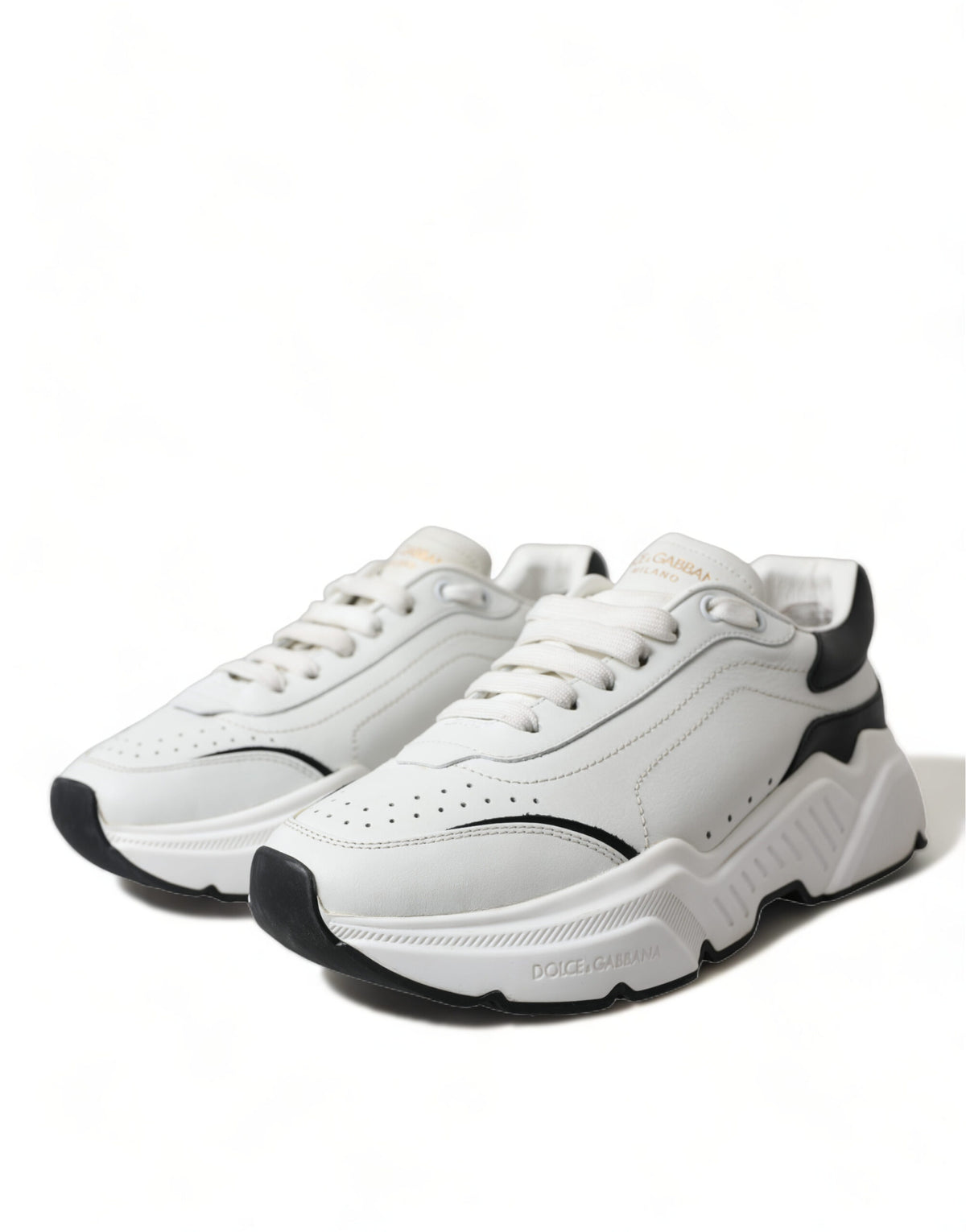 Dolce & Gabbana Weiß Schwarz Low Top Daymaster Turnschuhe Schuhe