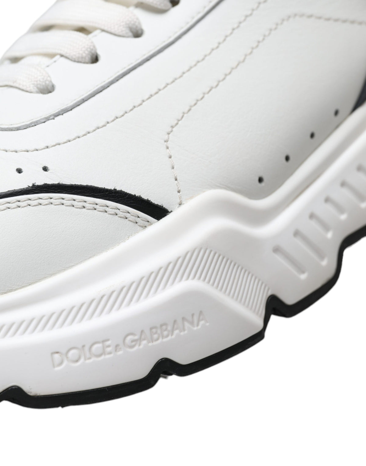 Dolce & Gabbana Weiß Schwarz Low Top Daymaster Turnschuhe Schuhe