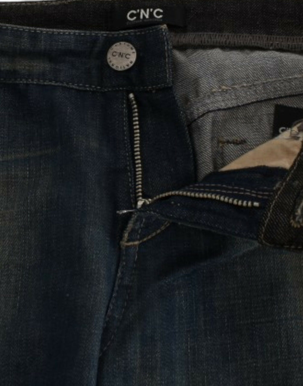 Blue straight leg jeans