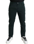 Dolce & Gabbana Grüne Baumwoll-Stretch-Skinny-Denim-Jeans für Männer
