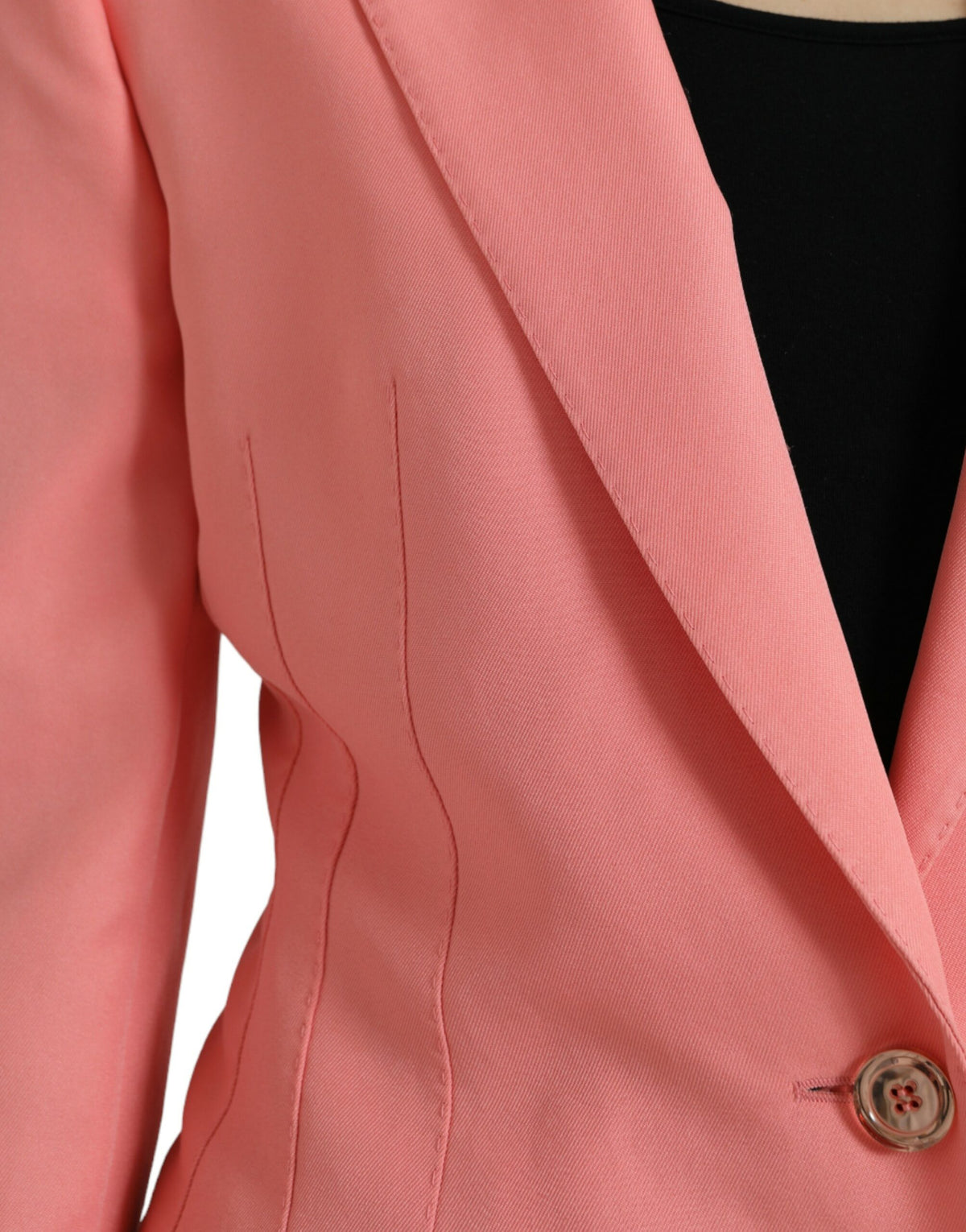 Dolce & Gabbana Einreihige Blazerjacke aus rosa Polyester