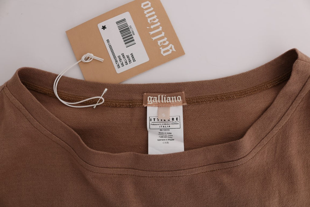 Brown Cotton Studded Sweater