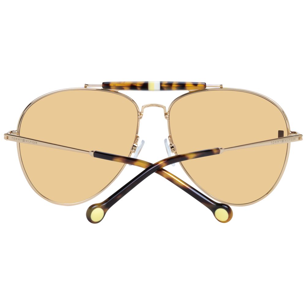 Sonnenbrille aus Goldmetall