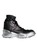 Dolce & Gabbana Schwarz Nylon Galileo High Top Turnschuhe Schuhe