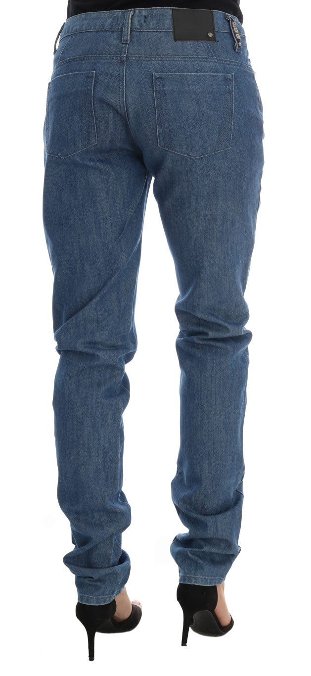 Blue Wash Cotton Boyfriend Fit Jeans