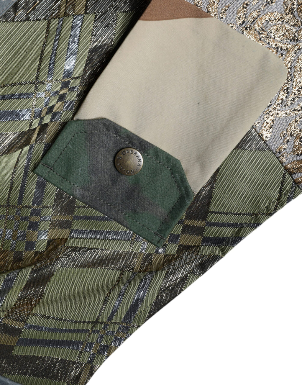Dolce & Gabbana Multicolor Patchwork-Weste mit Kapuze Jacke