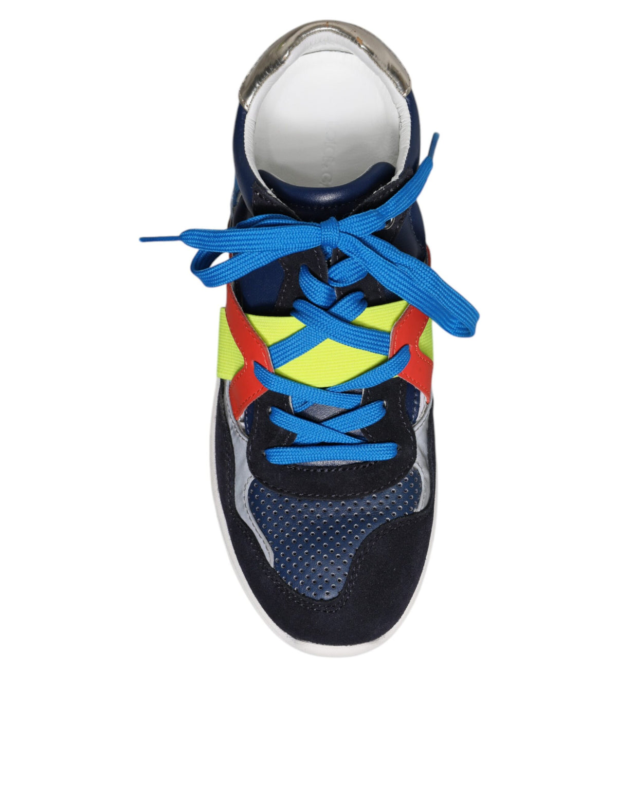 Dolce & Gabbana Multicolor Leder Wildleder Low Top Sneakers Schuhe