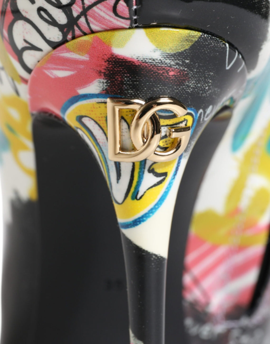 Dolce & Gabbana Multicolor Graffiti Keira Mid Calf Stiefel Schuhe