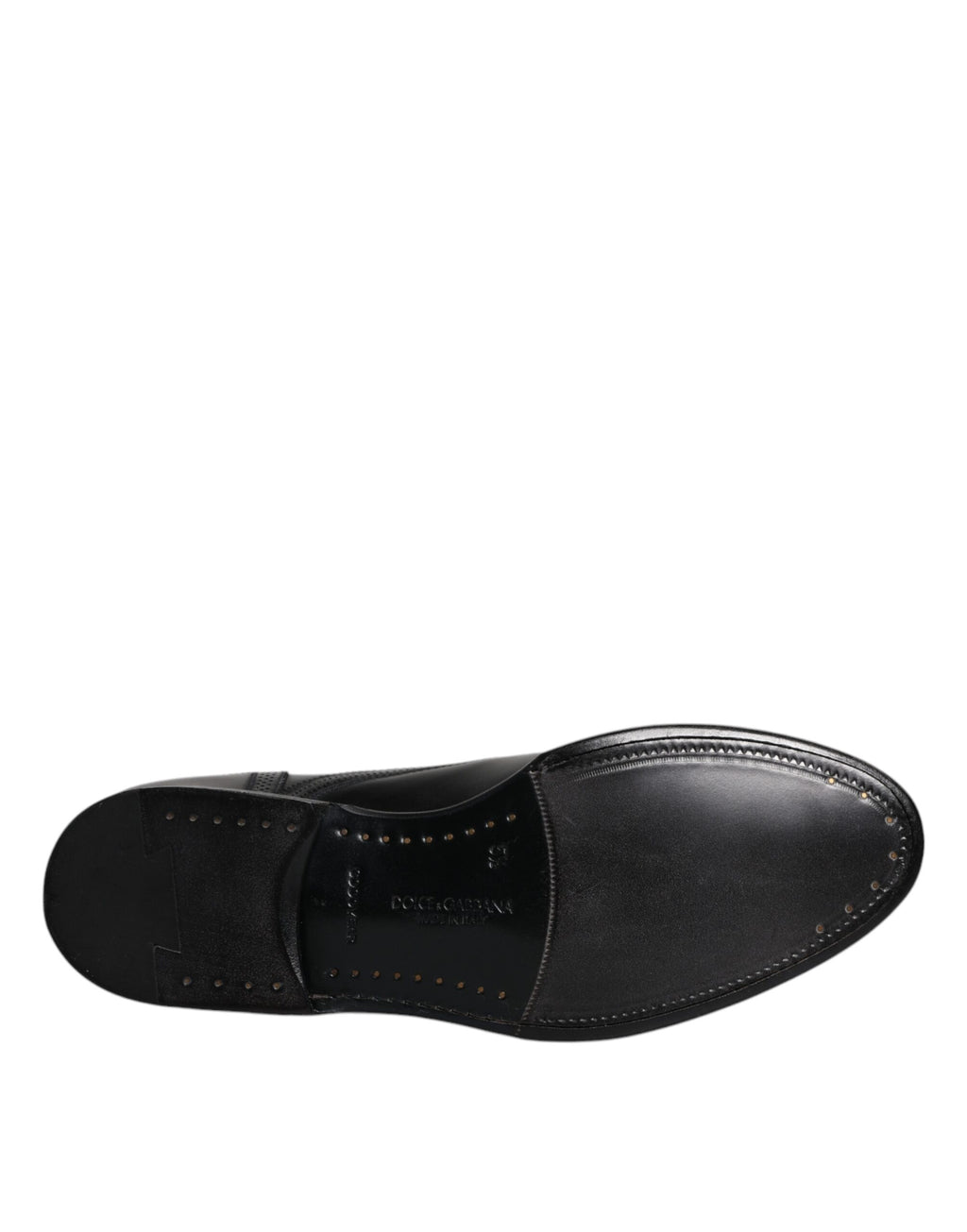 Dolce & Gabbana Schwarzes Leder Derby Wingtip Formelle Schuhe