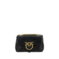 PINKO Schwarze Bos Taurus Kalbsleder Schultertasche