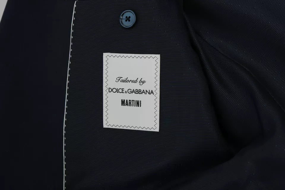 Dolce & Gabbana Blaue Wolle MARTINI Blazer Weste 2 Stück