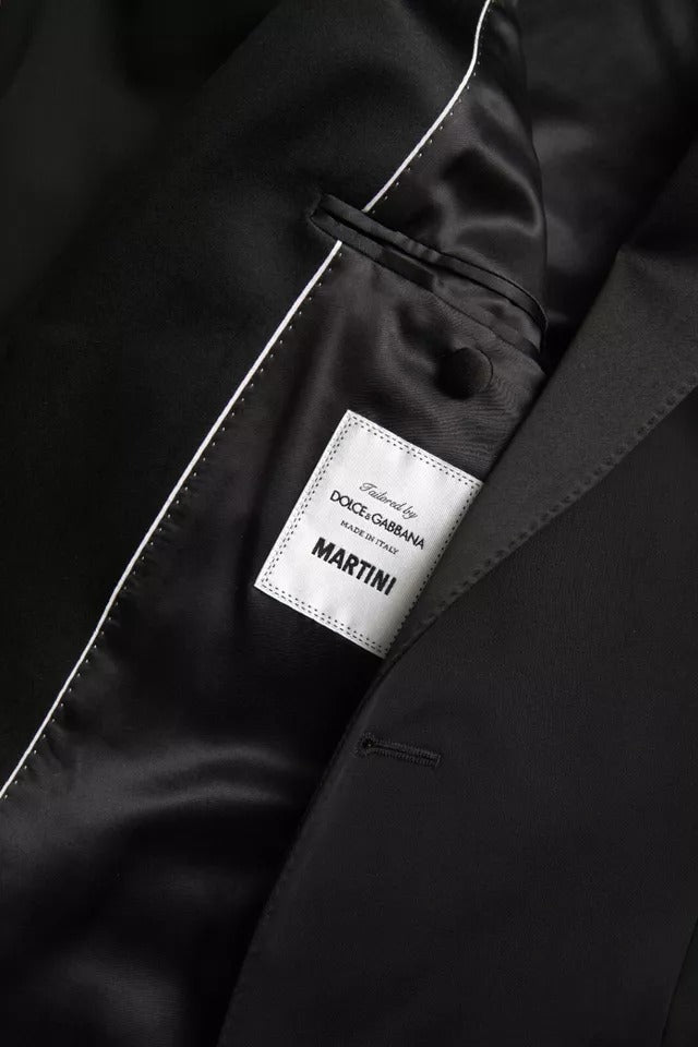Dolce & Gabbana Schwarzer einreihiger Wollblazer MARTINI Bekleidung