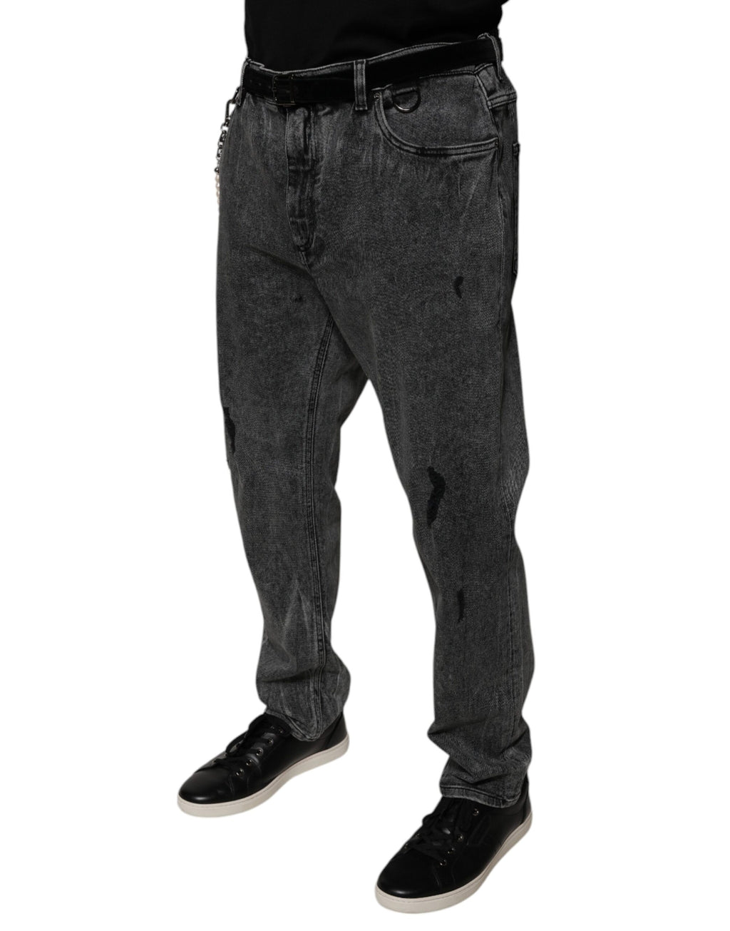 Dolce & Gabbana Dunkelgraue Skinny Denim Jeans aus Baumwolle