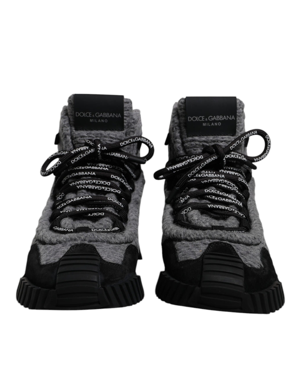 Dolce & Gabbana Grau Schwarz NS1 High Top Stiefel Sneakers Schuhe