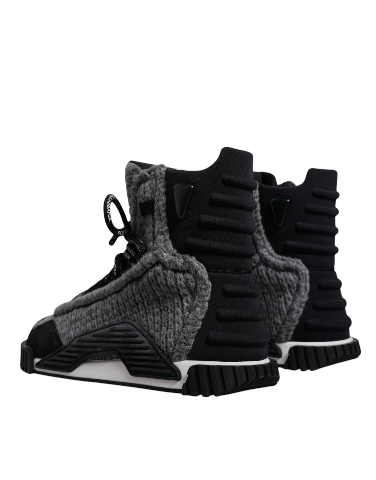 Dolce & Gabbana Grau Schwarz NS1 High Top Stiefel Sneakers Schuhe
