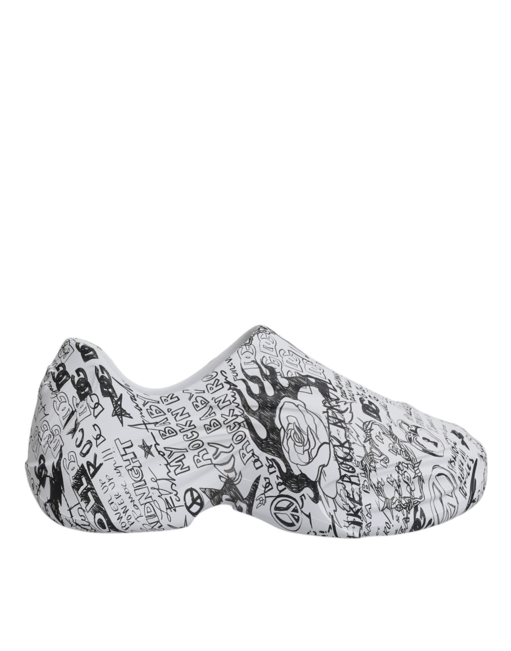 Dolce & Gabbana Weiß Schwarz Graffiti Daymaster Turnschuhe Schuhe