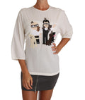 Dolce & Gabbana Weißes Seiden-T-Shirt #dgfamily Bluse