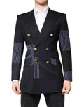 Dolce & Gabbana Multicolor Patchwork Jacke Mantel Anzug Blazer