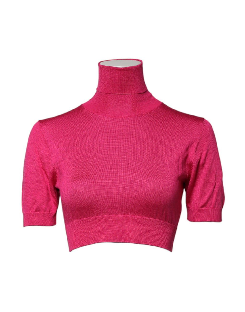 Dolce & Gabbana Rosa Seidenstrick-Rollkragenpullover