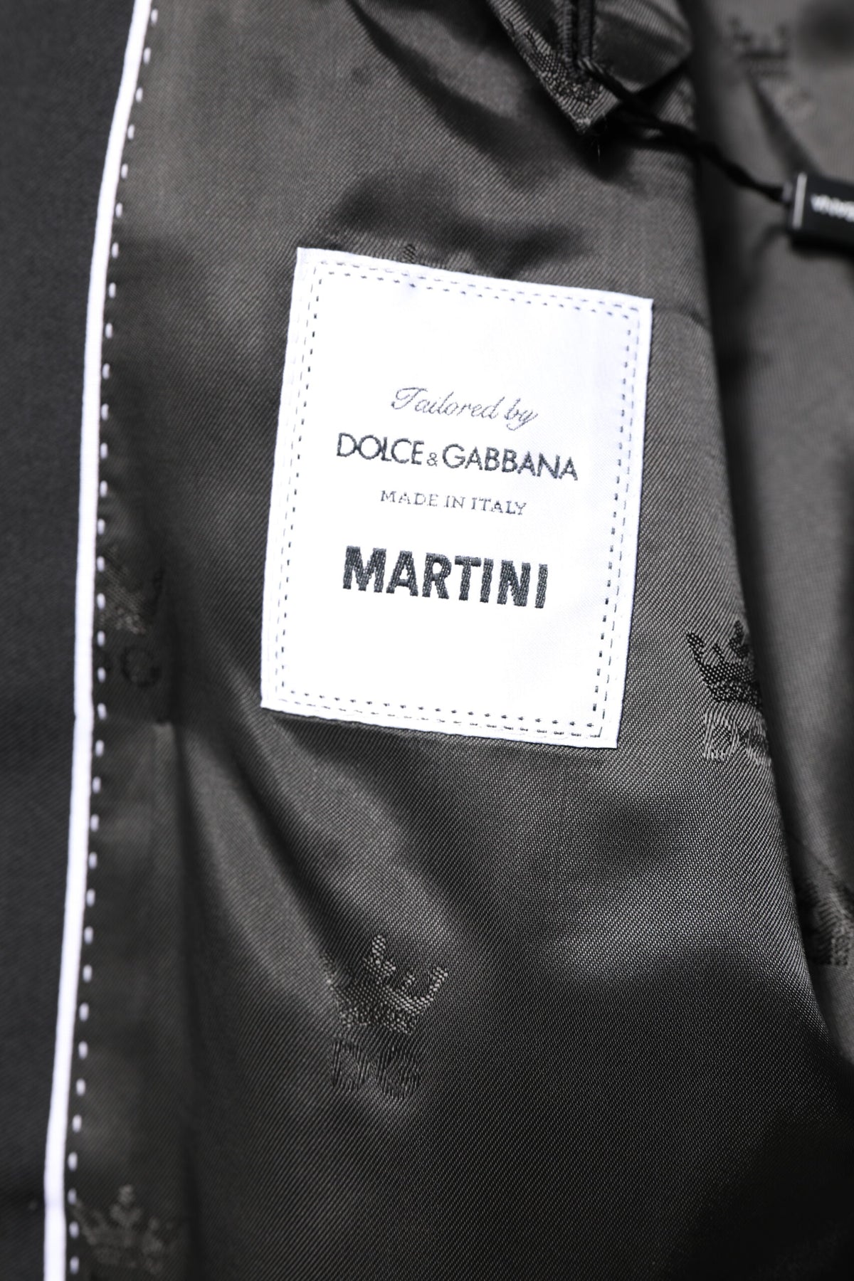 Dolce & Gabbana Schwarzer MARTINI Doppelreihiger Mantel Blazer