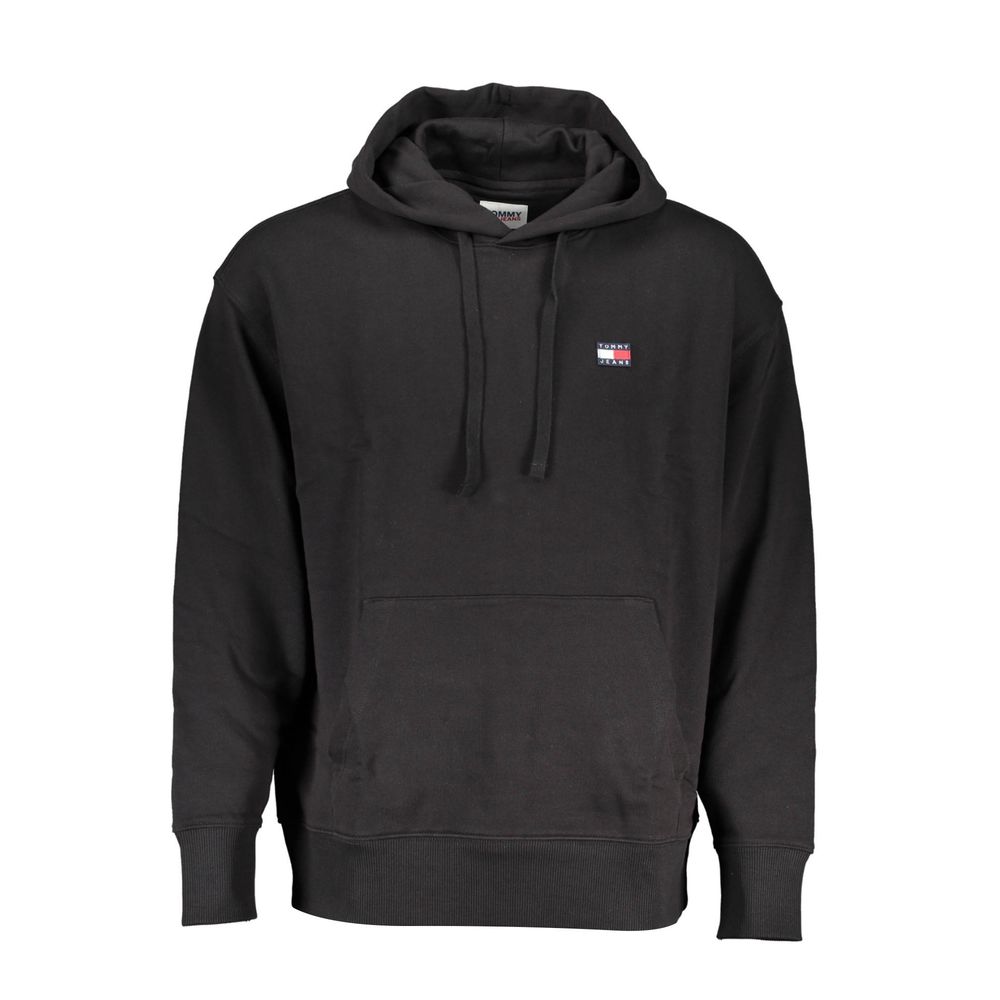 Schwarzer Herren-Hoodie aus Baumwolle