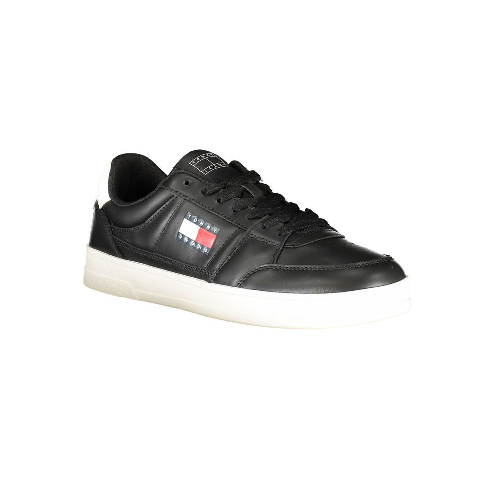 Tommy Hilfiger Schwarzer Leder Herren Sneaker