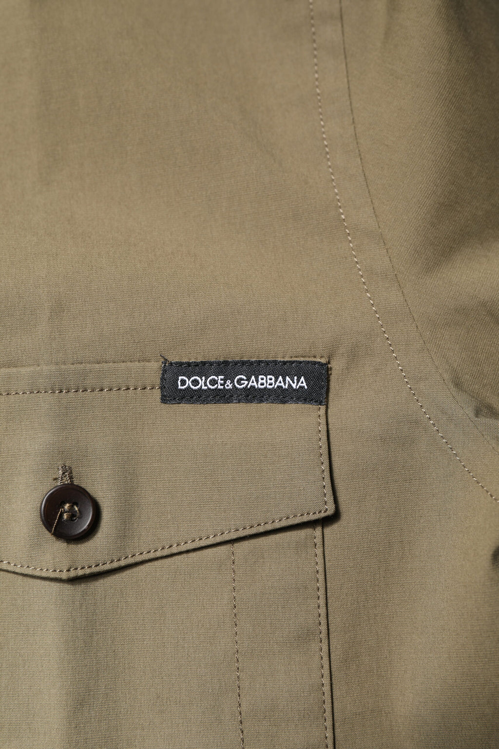 Dolce & Gabbana Braunes Baumwoll-Stretch-Langarmhemd