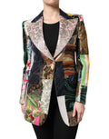 Dolce & Gabbana Multicolor Floral Patchwork Jacquard Jacke